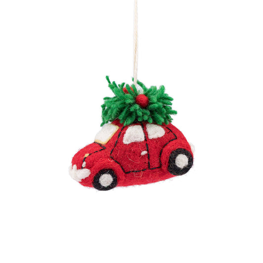 Kersthanger | Auto met Kerstboom