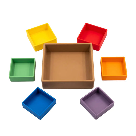 Mandigo Regenboog | Inlegvierkant (kleur naar keuze)