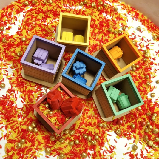 Set 6 Schoorstenen & 12 Cadeautjes