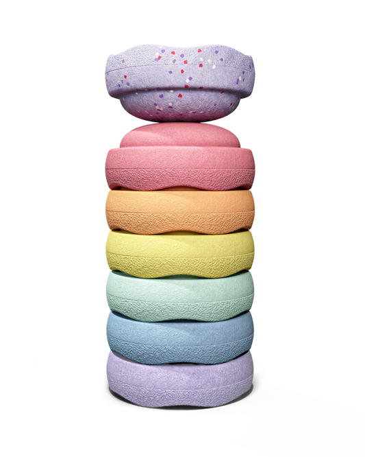 WINTER SPECIAL Stapelstein | MINI Regenboog Pastel (7) LIMITED EDITION