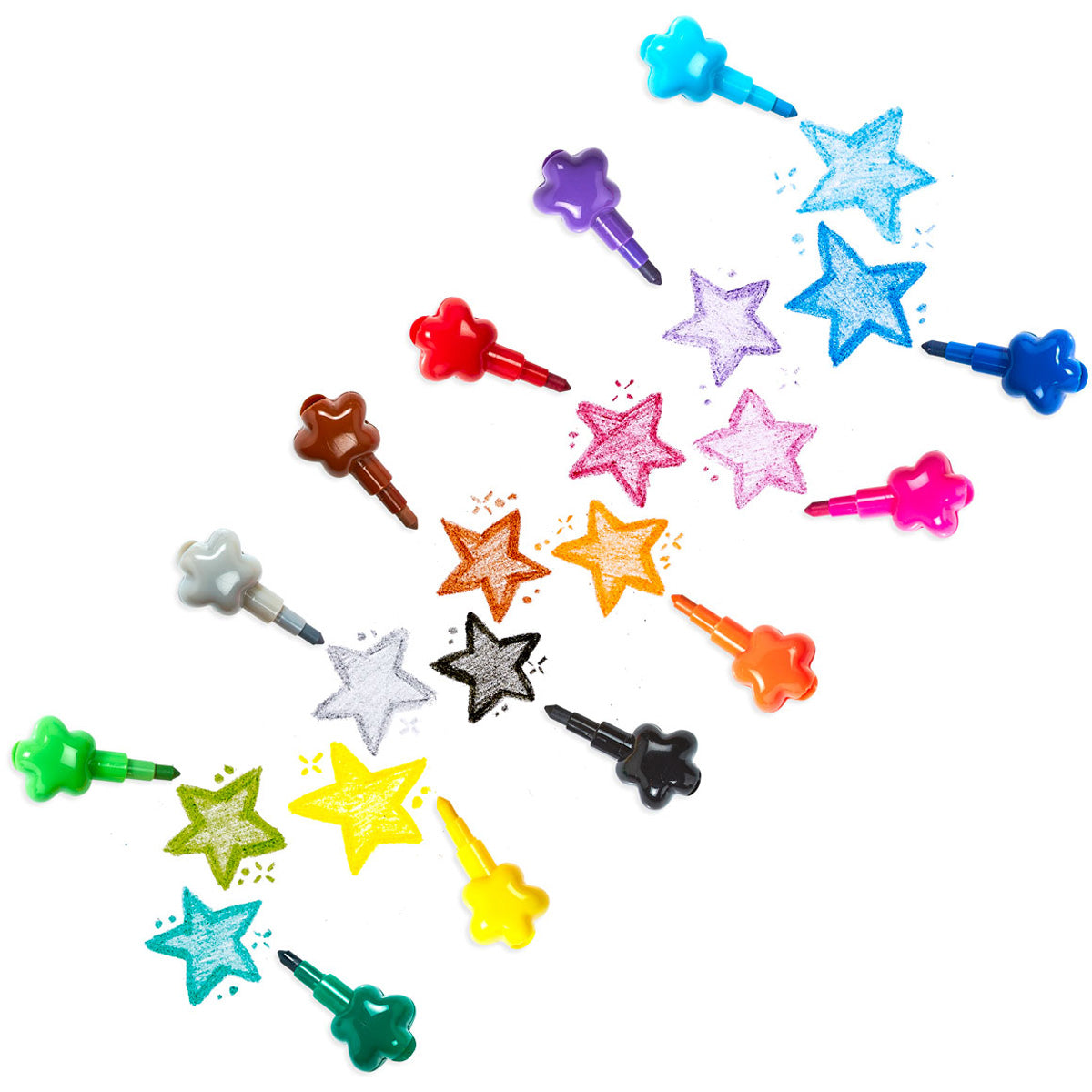 Stacking Crayons | Stack of Stars (12 kleuren) 3+