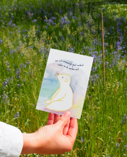 Dubbele Wenskaart | Voor zo'n onnoemelijk groot verdriet vinden we de woorden niet
