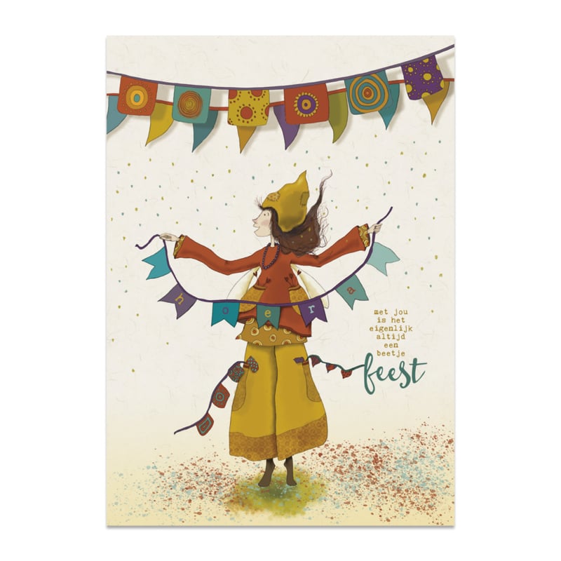 Wenskaart | Met jou is het altijd feest (op = op)