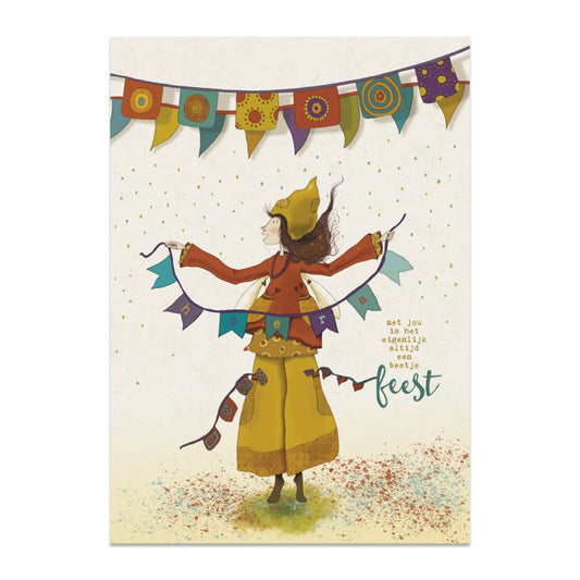 Wenskaart | Met jou is het altijd feest (op = op)