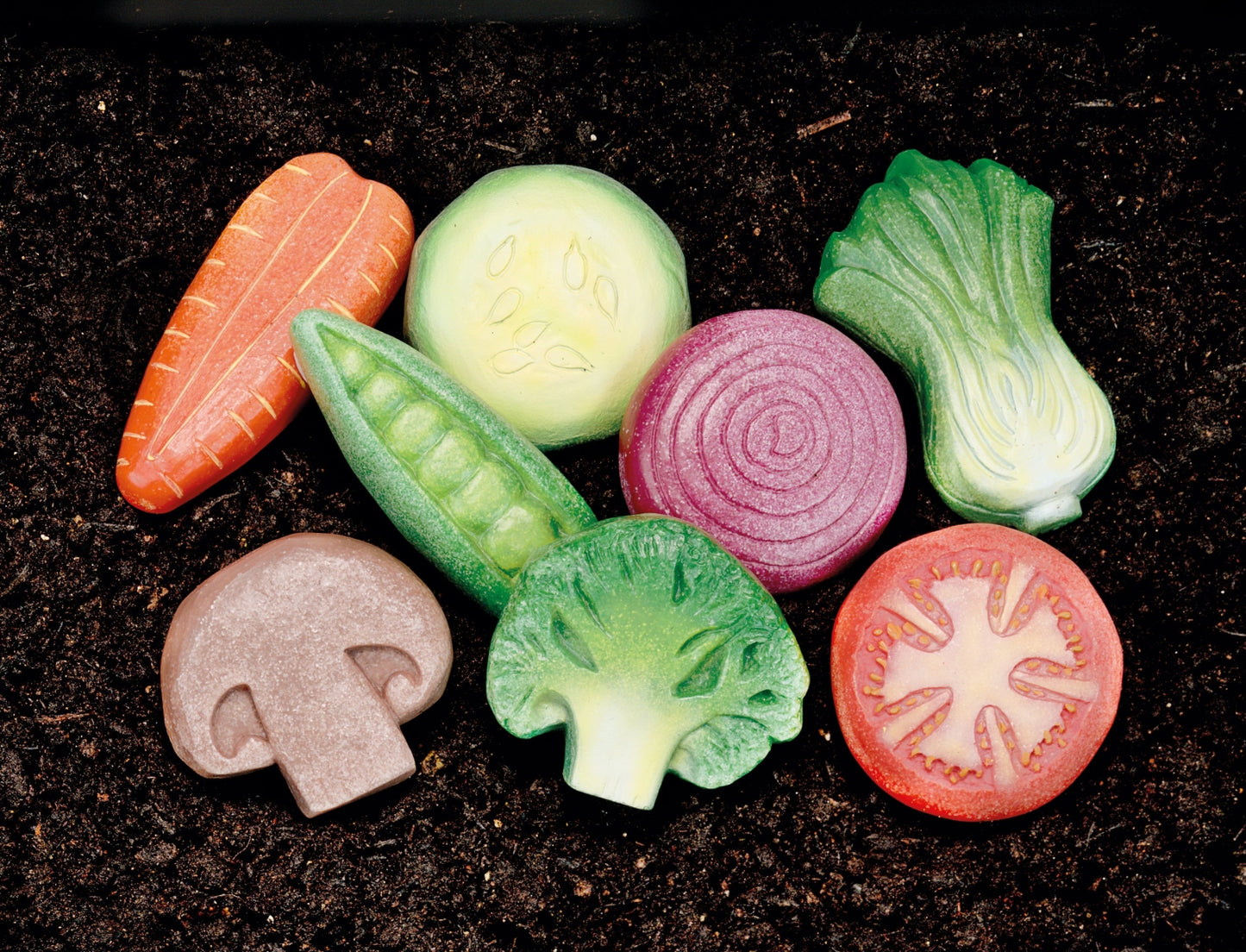 Sensory Play Stones | Vegetables