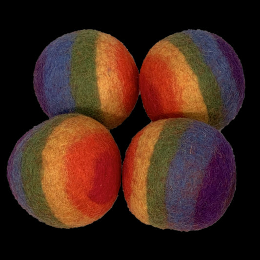 Wolvilten Ballen | Regenboog (4 - 7,5cm) (OP=OP)