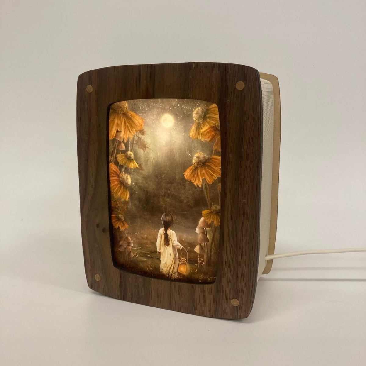Kaartenlamp | Walnoot