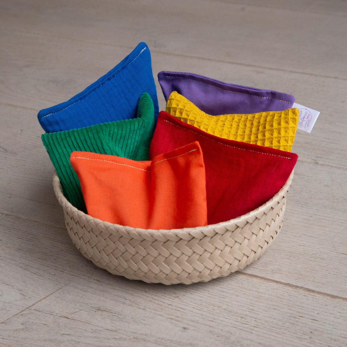 Sensorische Pittenzakjes | Regenboog (Stapelstein set)