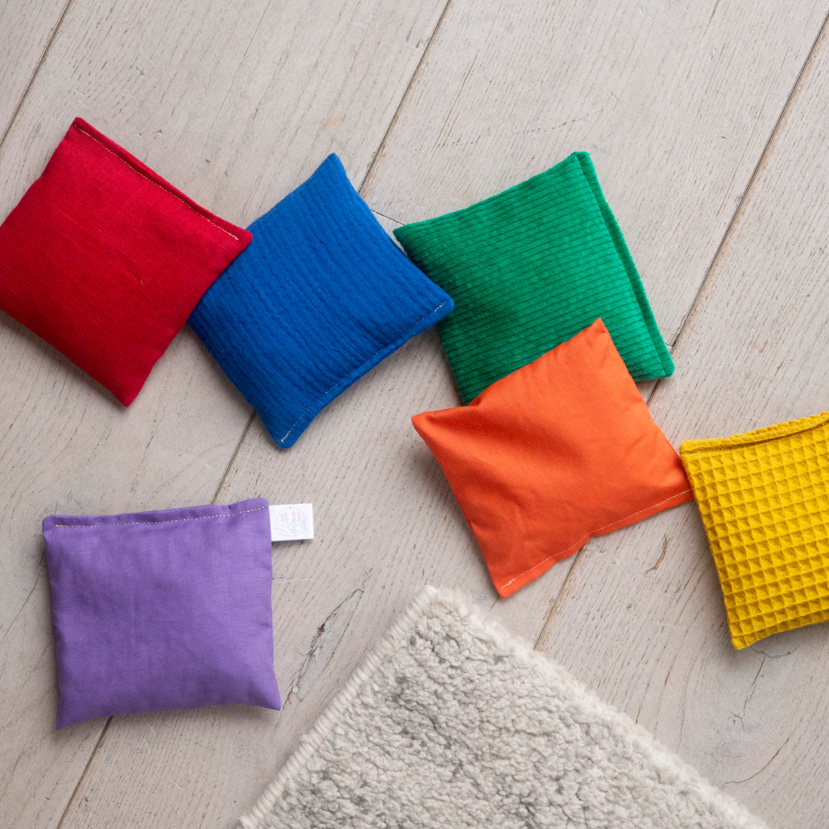 Sensorische Pittenzakjes | Regenboog (Stapelstein set)