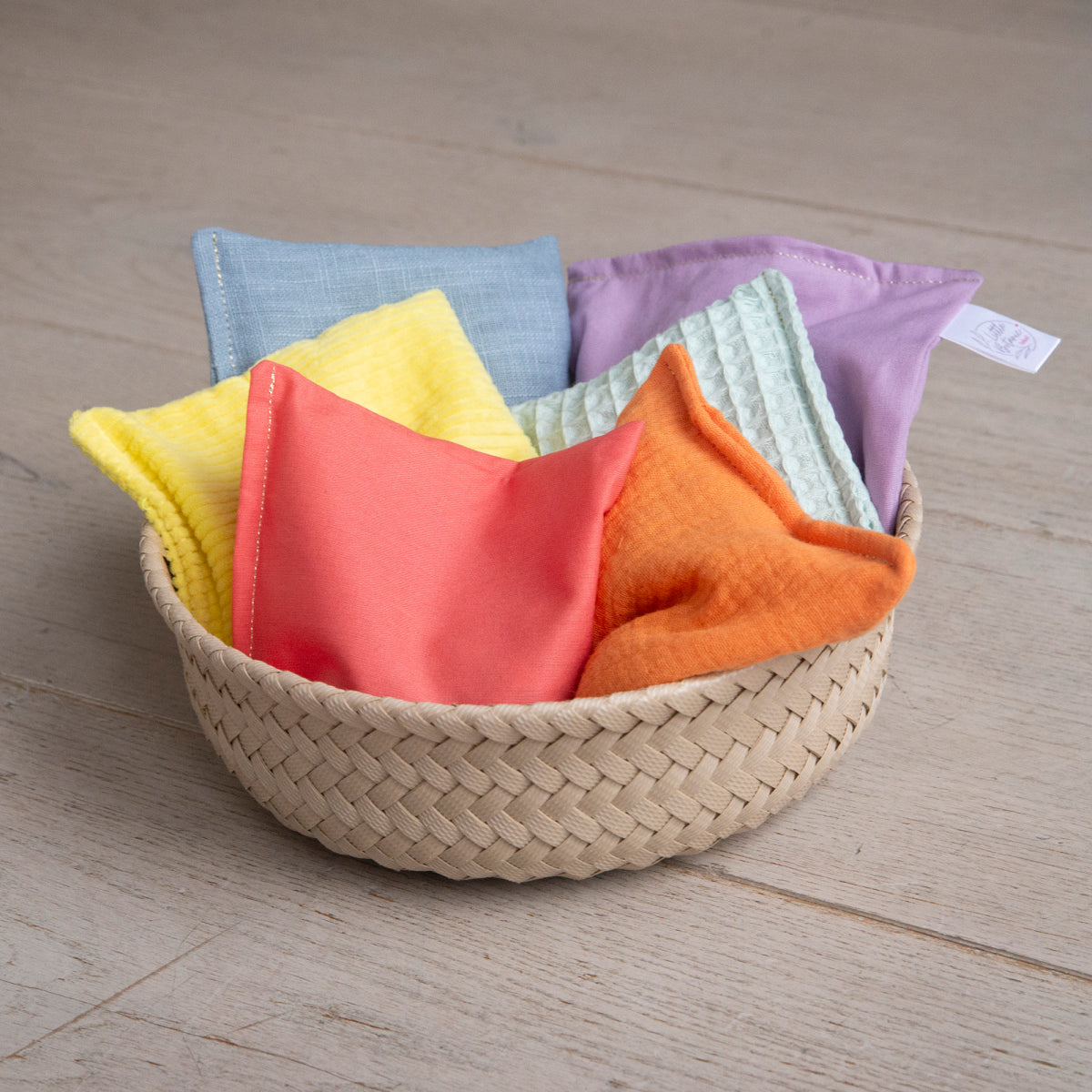 Sensorische Pittenzakjes | Pastel (Stapelstein set)