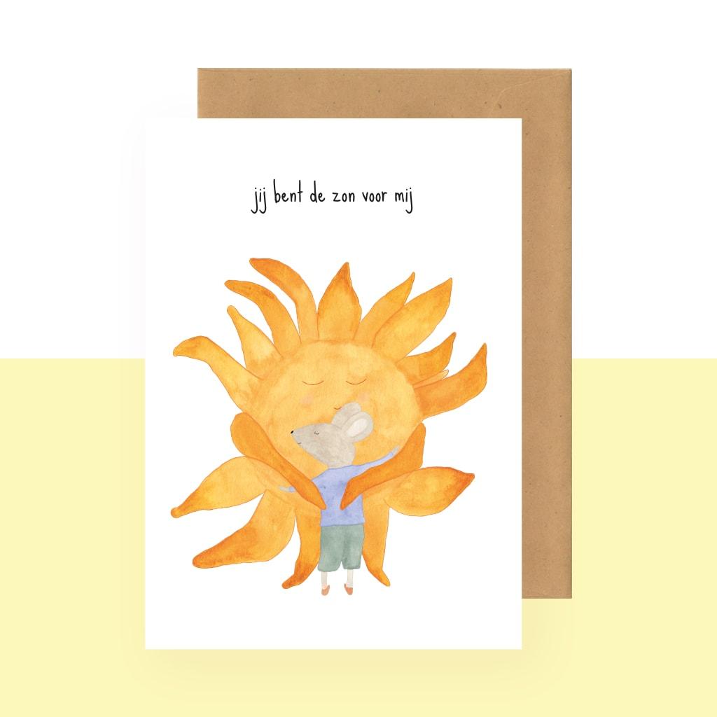 Wenskaart | Jij bent de zon voor mij