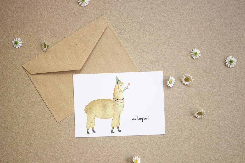 Wenskaart | Veel kamppret! (op = op)