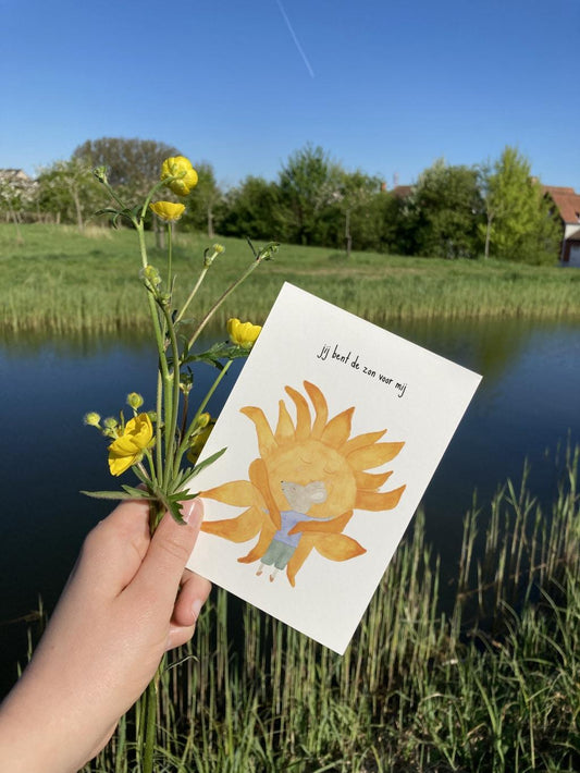Wenskaart | Jij bent de zon voor mij